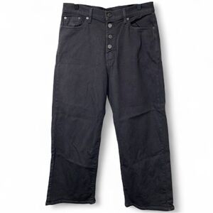 Anthropologie Modern American Savannah High Wide Jeans Charcoal Size 31